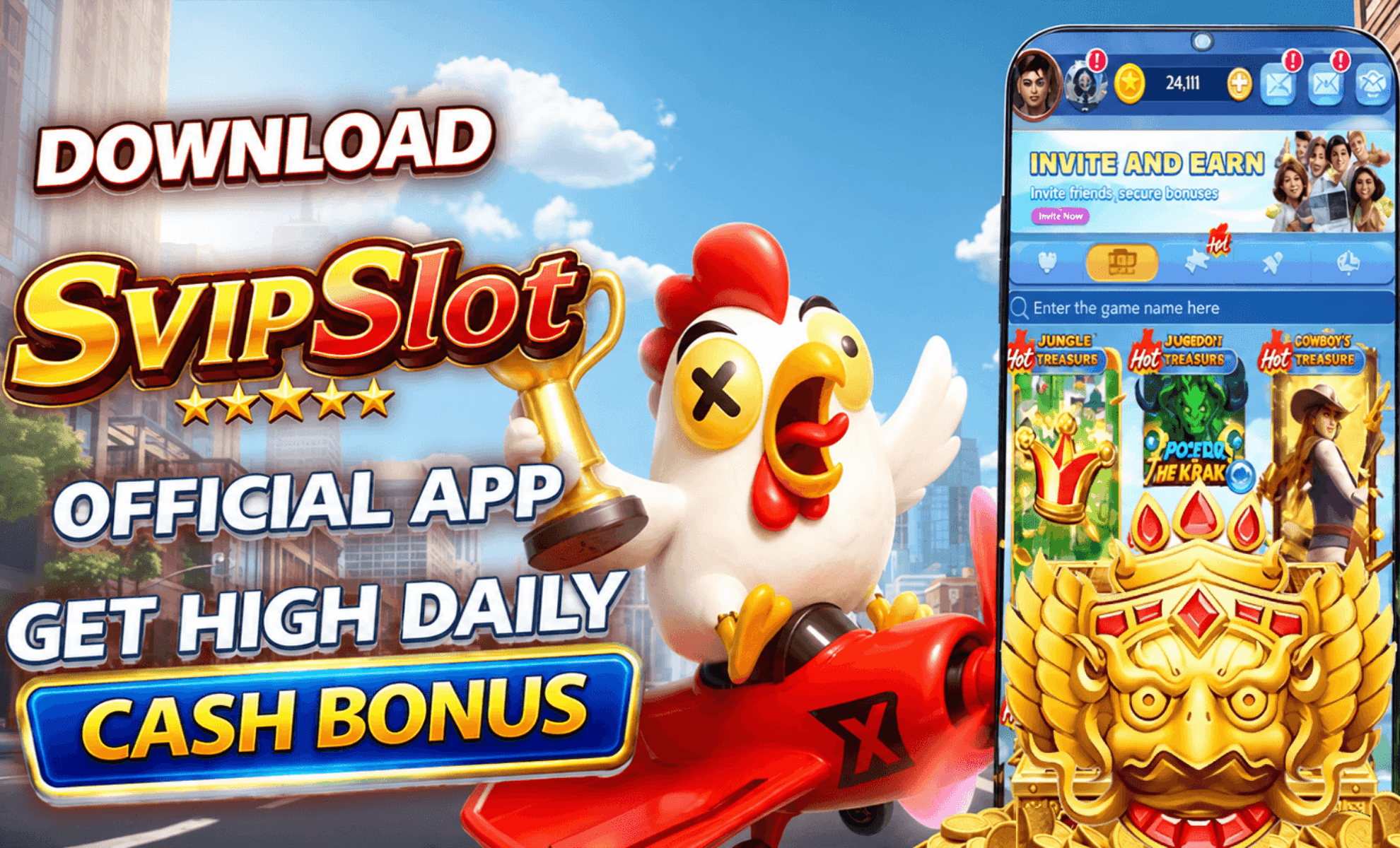 Svip Slot official DOWNLOAD board – Invite and Earn plus Hot tiles Jungle Treasure, Pot of the Kraken, Cowboy’s Treasure